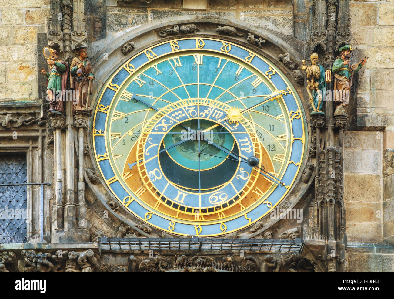 Die Astronomische Uhr in Prag Stockfoto