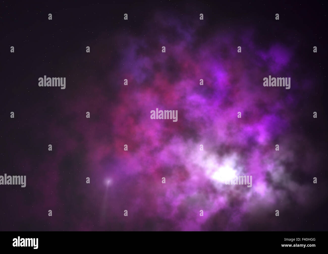 Als Nebel schien Stockfoto