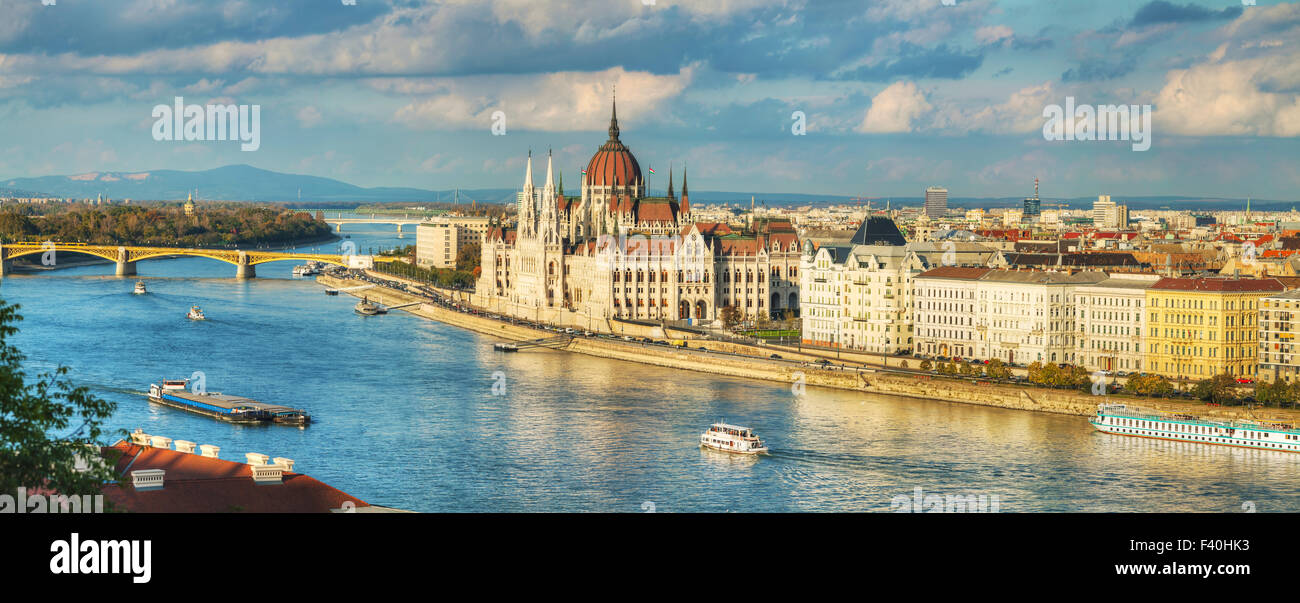 Panorama Überblick über Budapest Stockfoto
