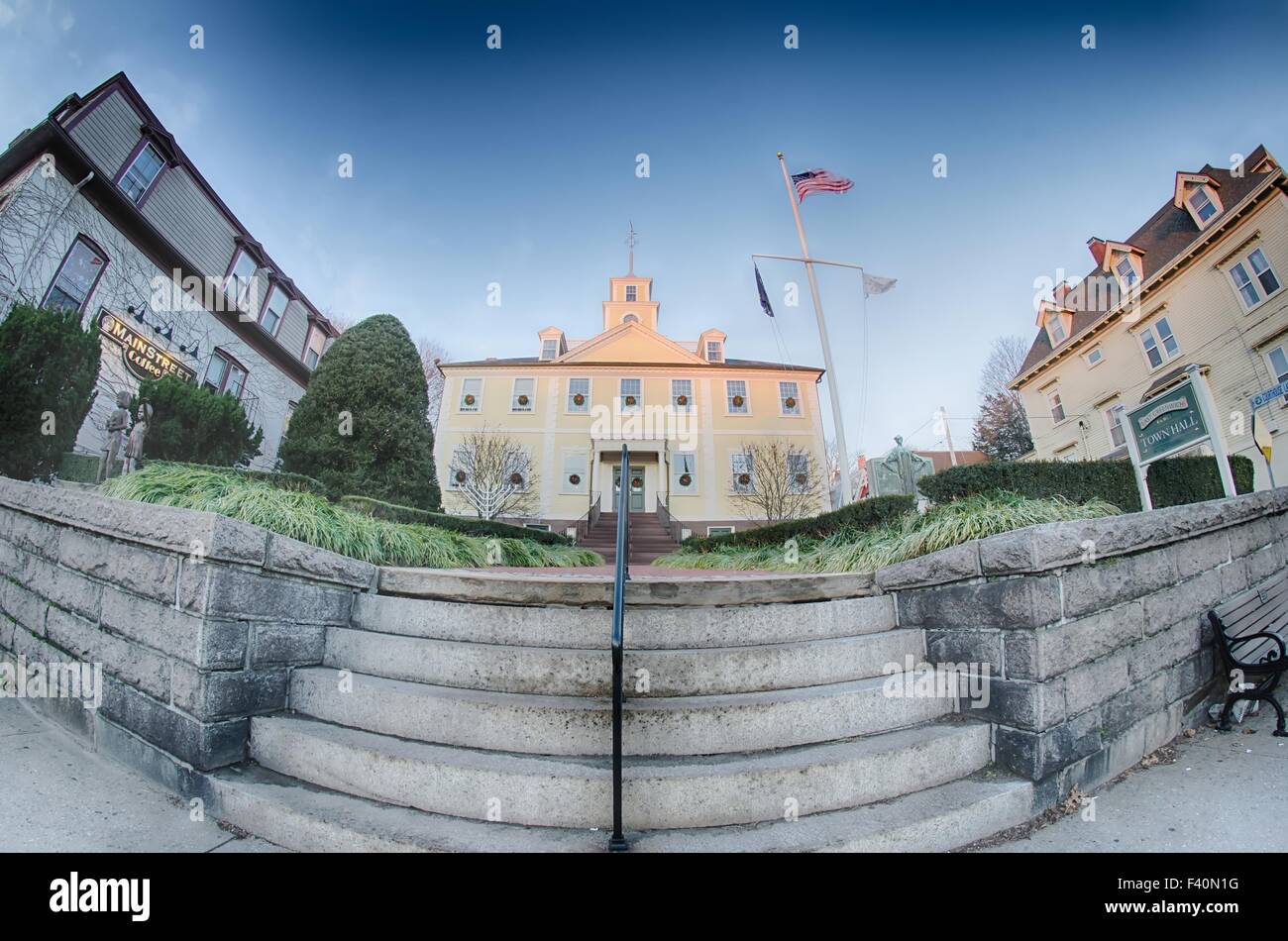 Stadt von Greenwich Oststraße Szenen Stockfoto