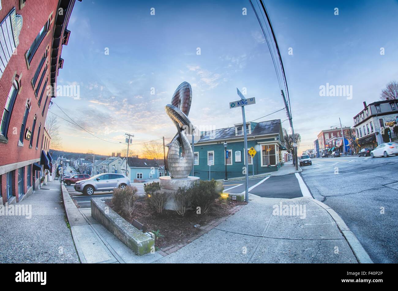 Stadt von Greenwich Oststraße Szenen Stockfoto