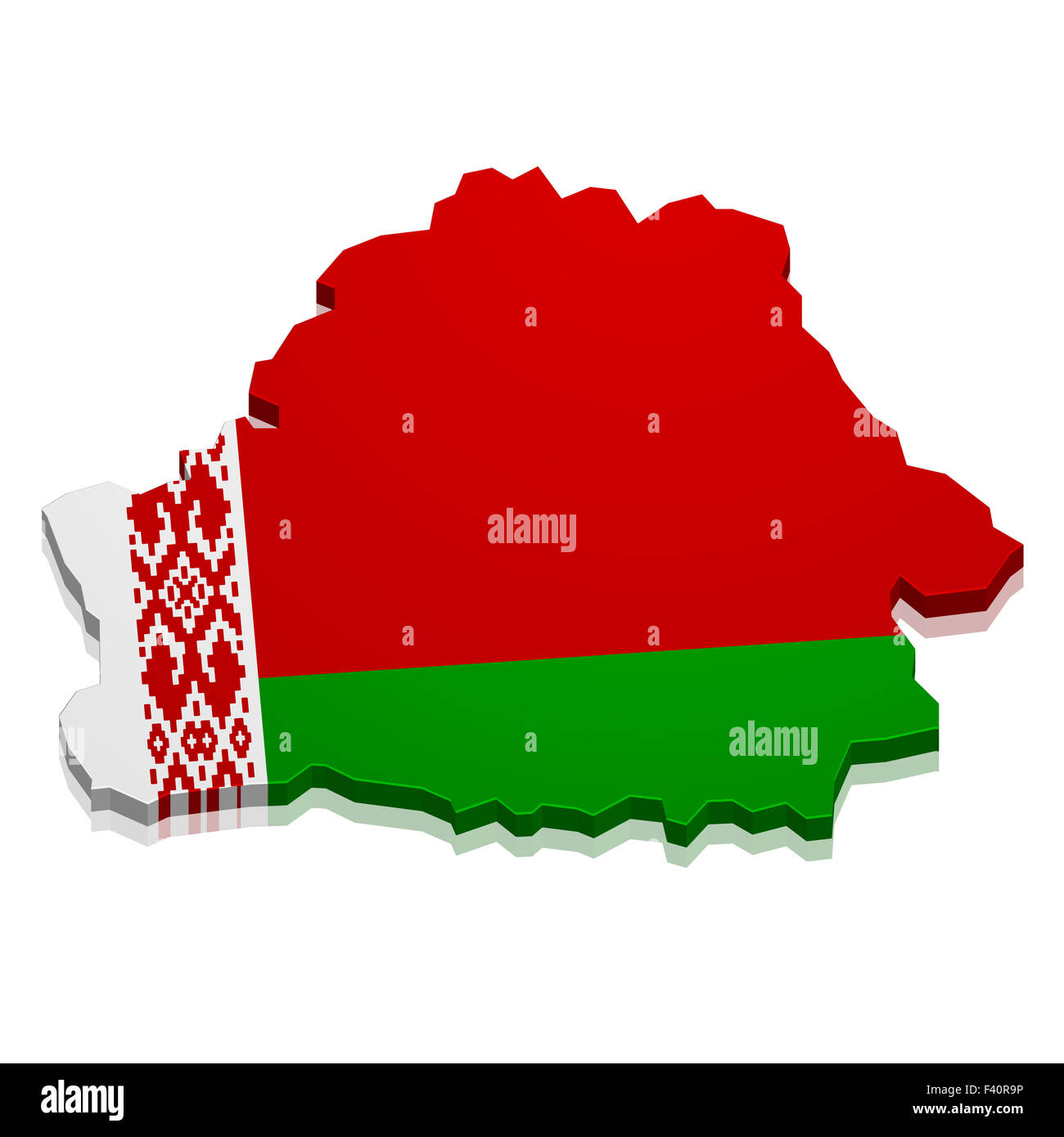 Karte von Belarus Stockfoto