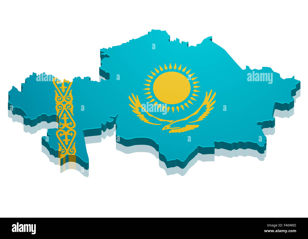 Karte von Kasachstan Stockfotografie - Alamy