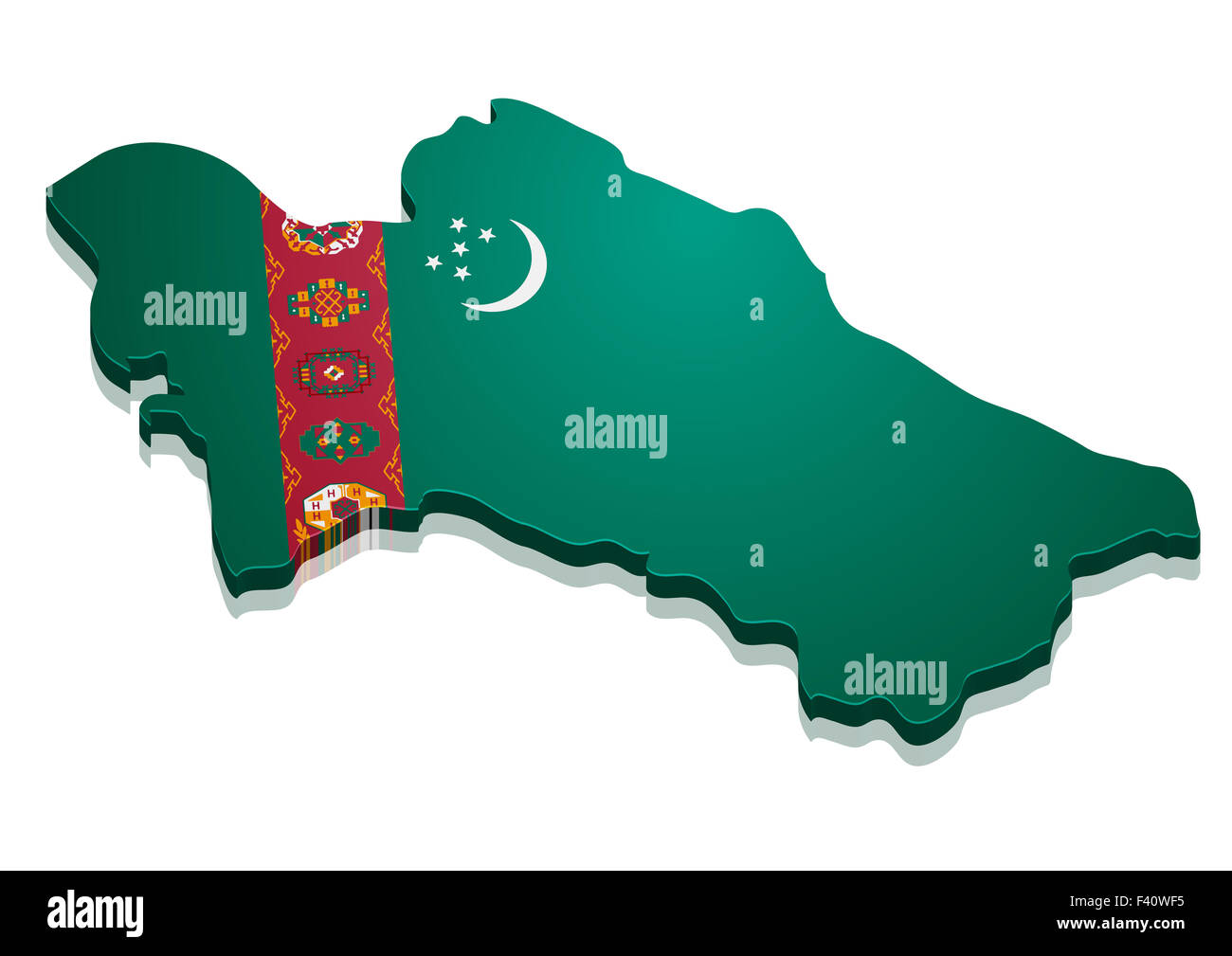 Landkarte Turkmenistan Stockfoto