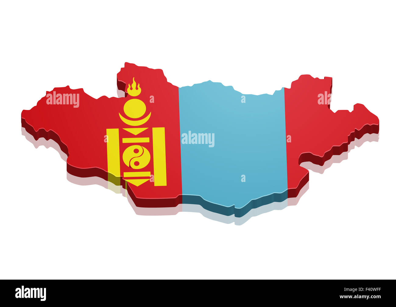 Karte von Mongolei Stockfotografie Alamy