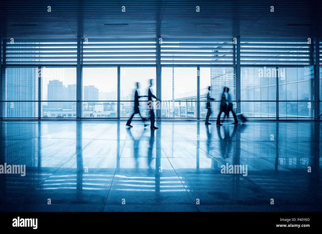 Szene von Windows in Morden Gebäude Stockfoto