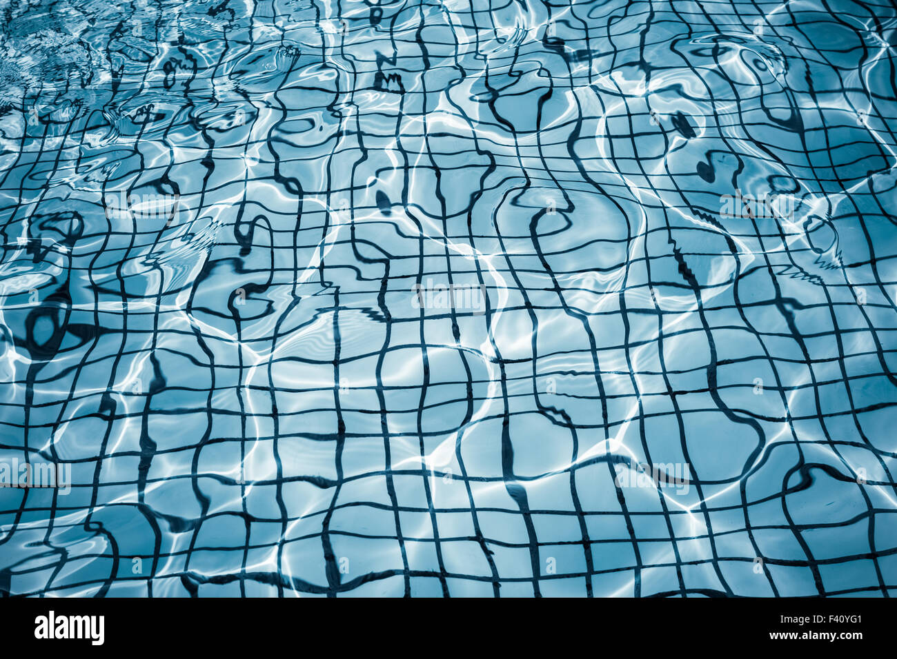 Beschaffenheit des Wassers im pool Stockfoto