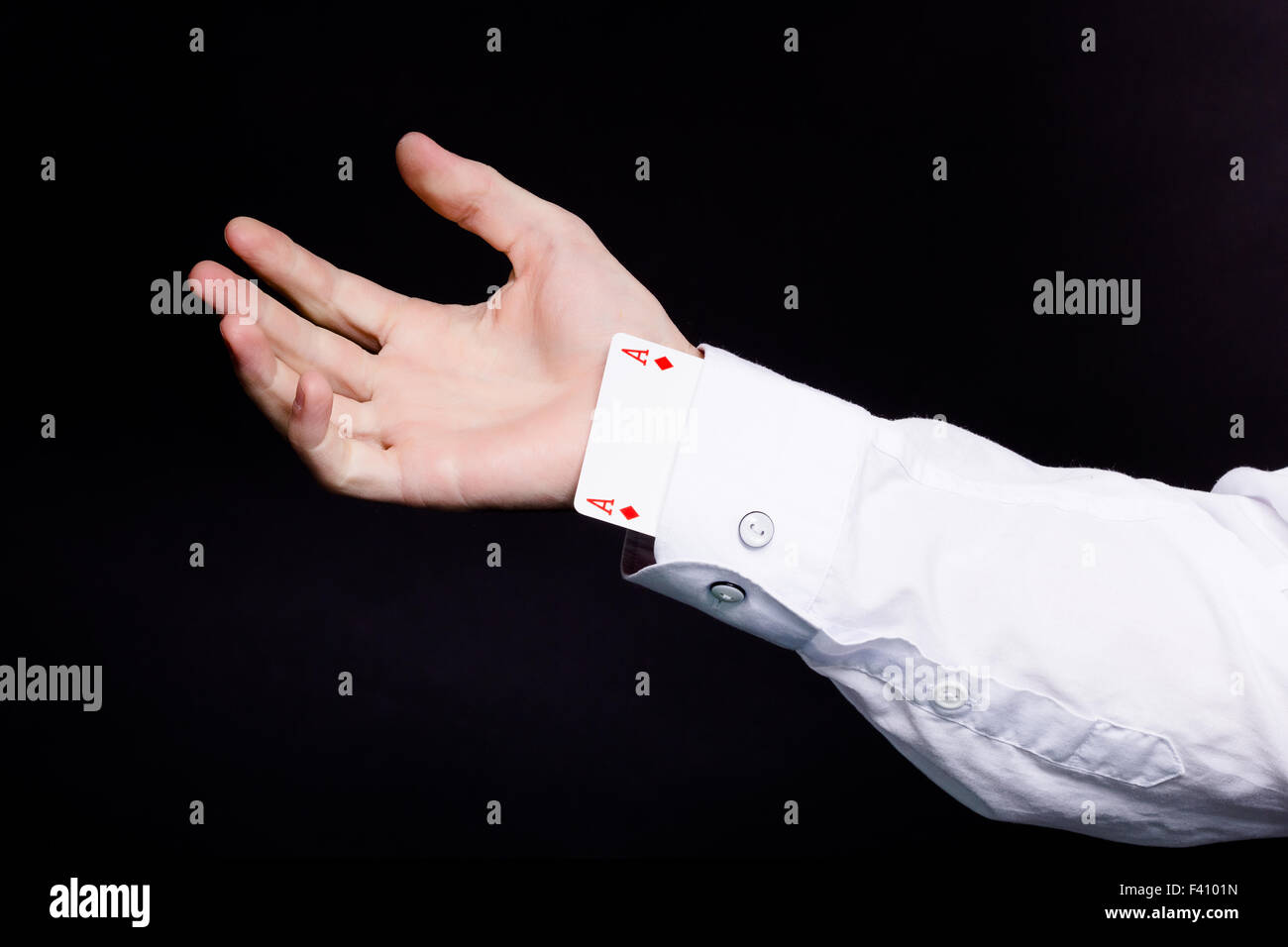 Sharpie mit Spielkarten Stockfoto