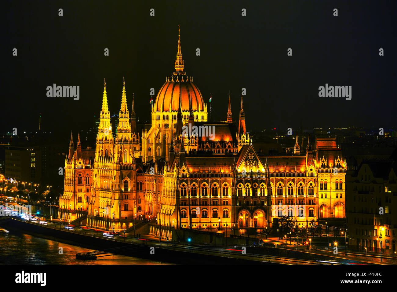 Parlamentsgebäude in Budapest, Ungarn Stockfoto
