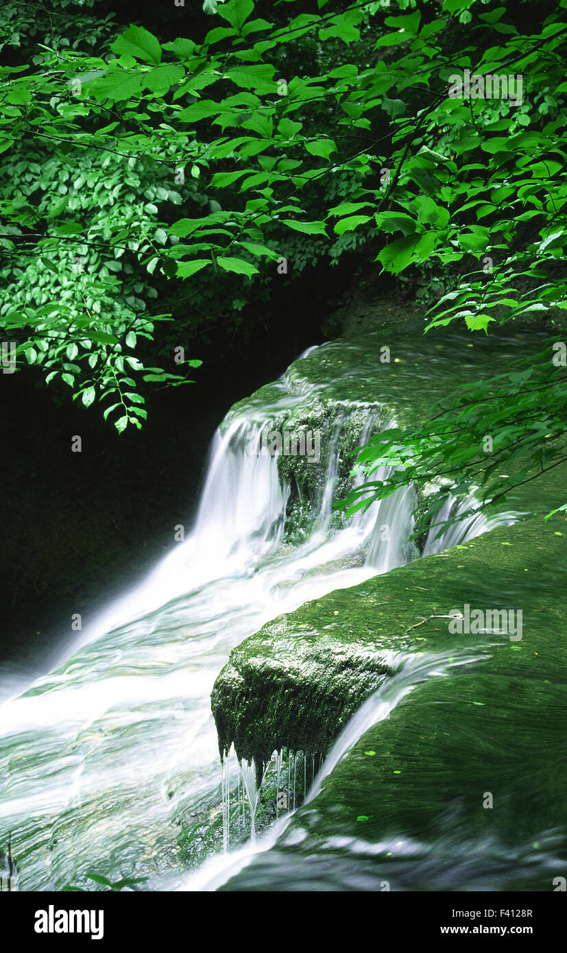 Wasserfall; Schwäbische Alb; Deutschland; Stockfoto