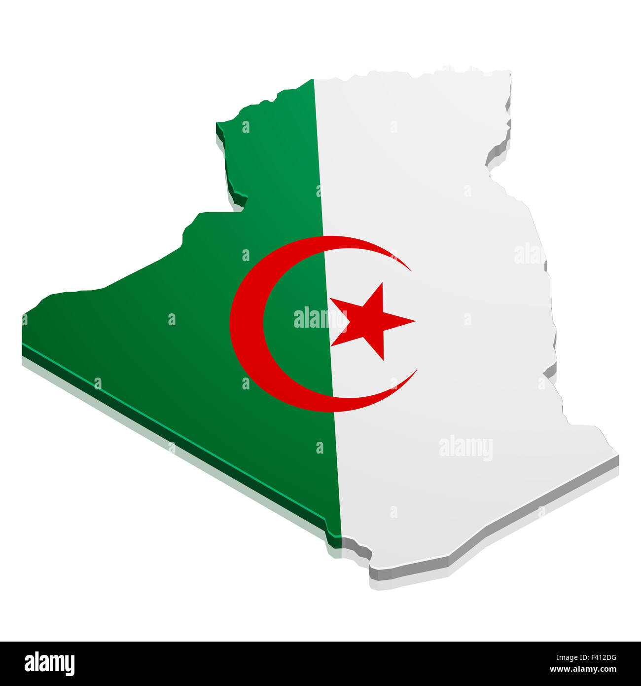Landkarte Algerien Stockfoto
