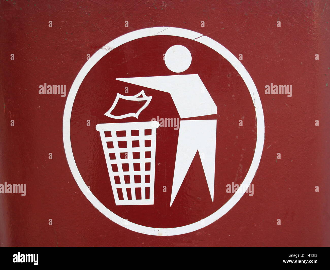 Müll Zeichen, Deutschland Stockfotografie Alamy