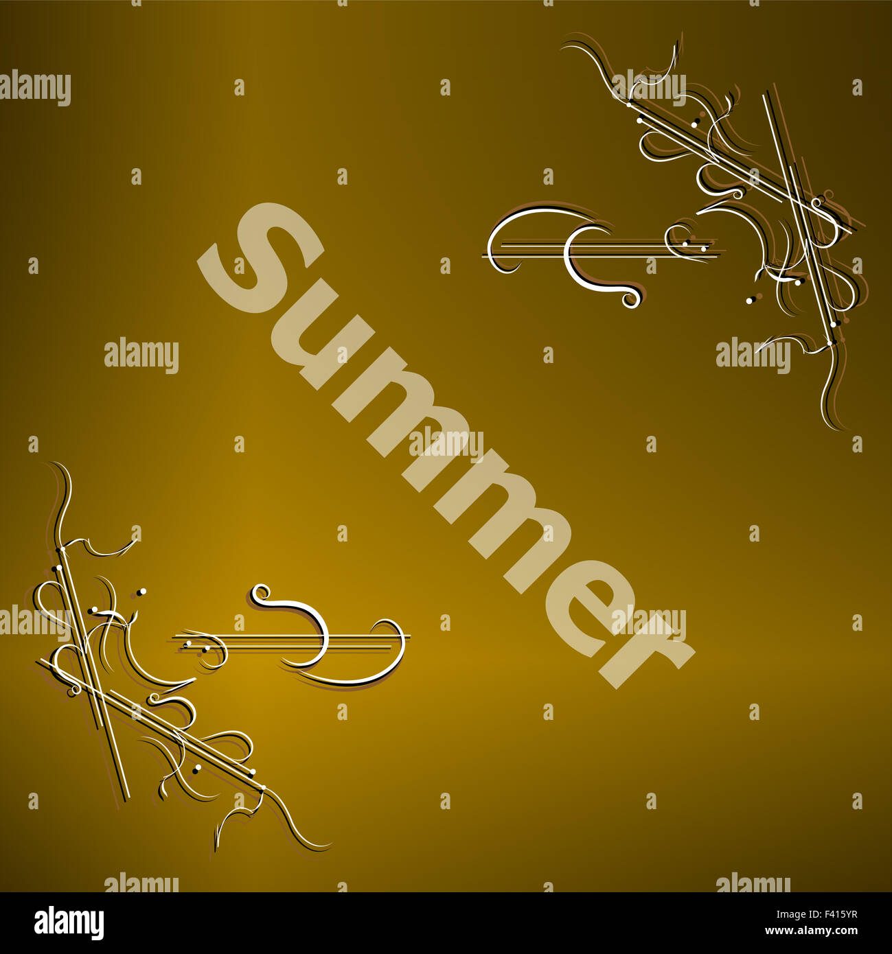 Elemente für Sommer kalligrafischen Designs. Vintage Schmuck. Alles für den Sommerurlaub Stockfoto