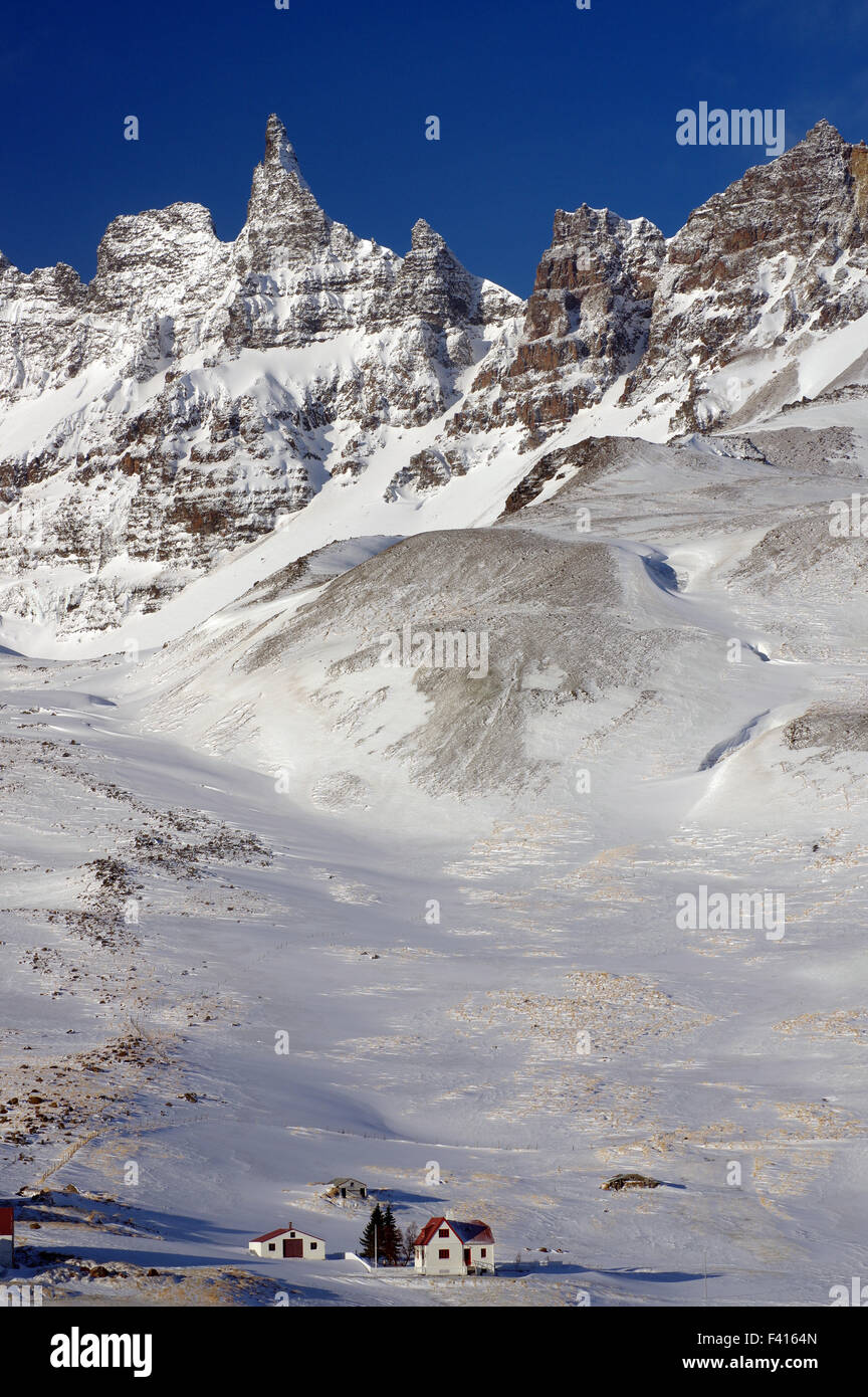 Winter in Nordisland Stockfoto