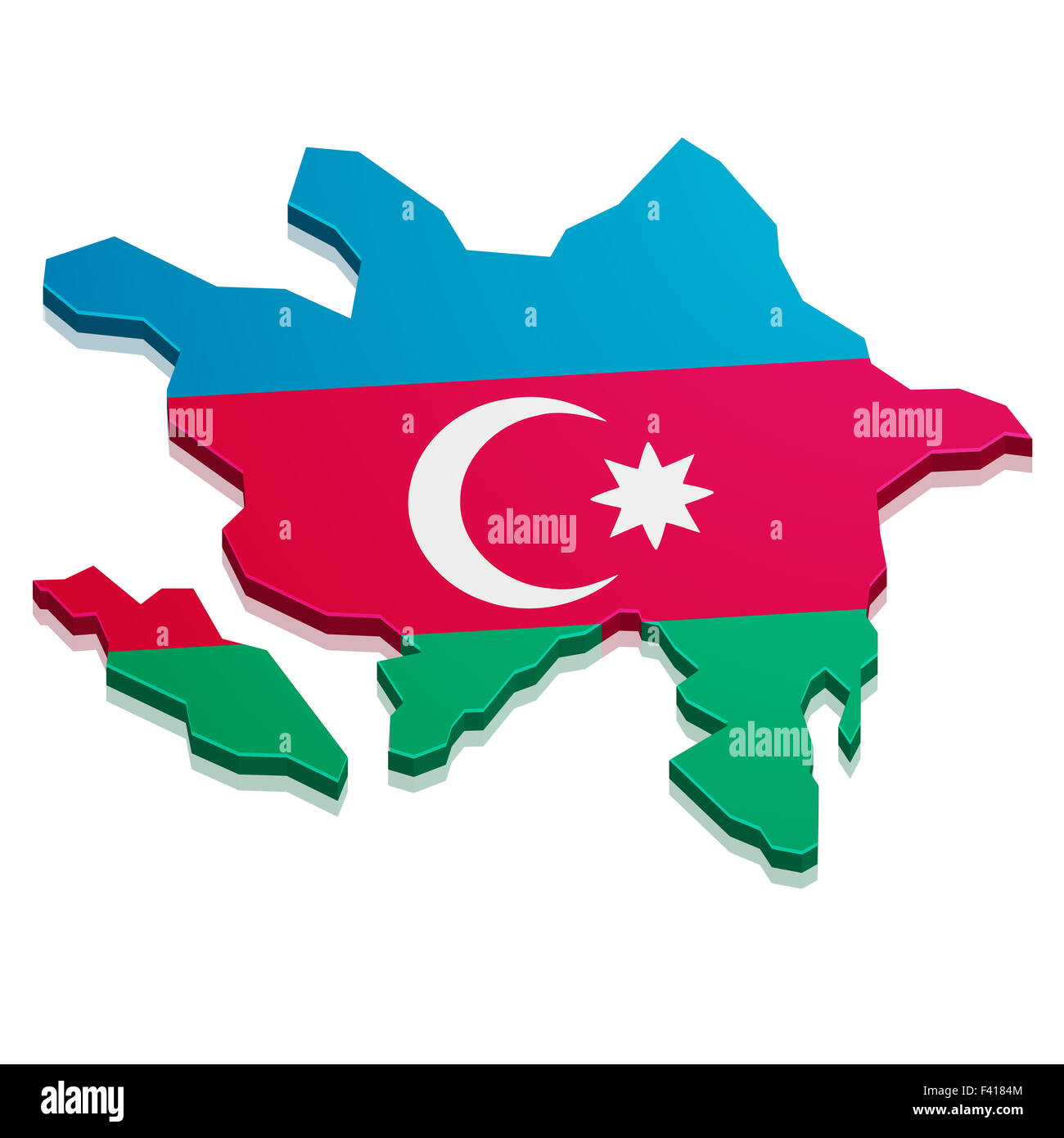 Landkarte Aserbaidschan Stockfoto