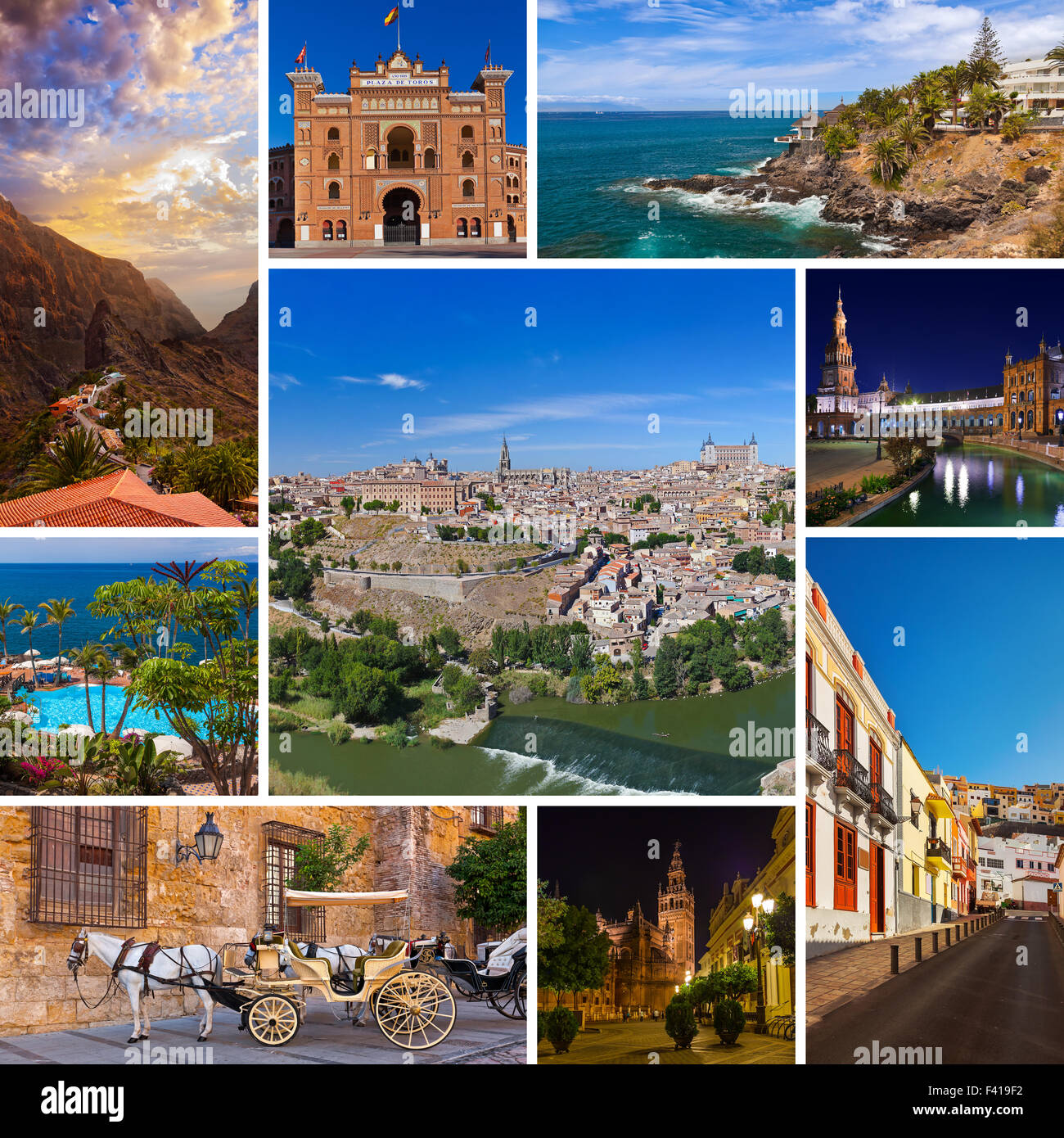 Collage aus Spanien Bilder Stockfoto