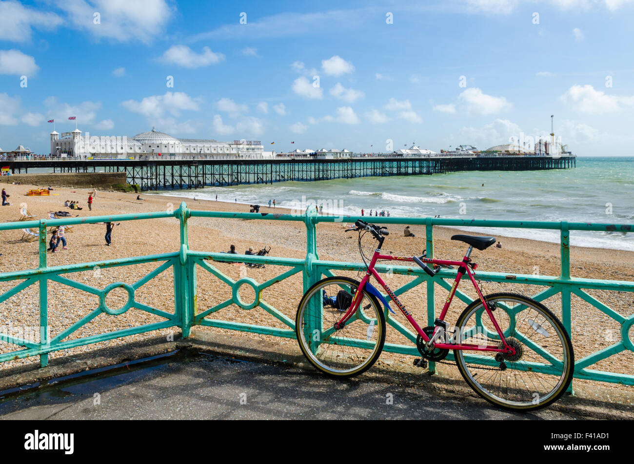 Brighton und Hove Strandpromenade, East Sussex, England. Stockfoto