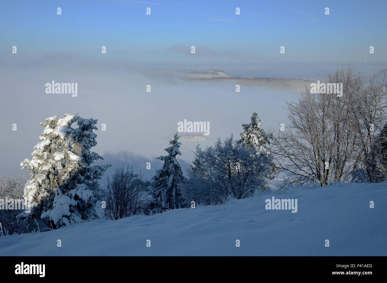 Winterlandschaft, schwäbische Alb; Deutschland Stockfoto