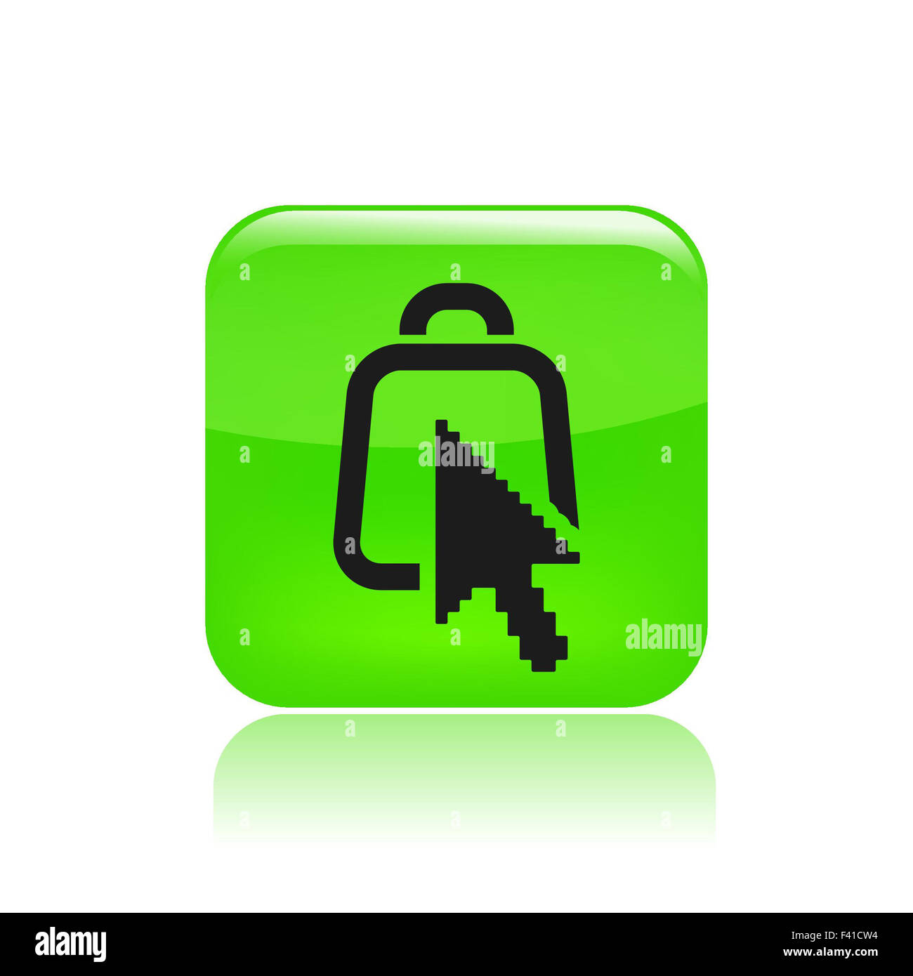 Vektor-Illustration der einzelnen Web-Tasche-Symbol Stockfoto