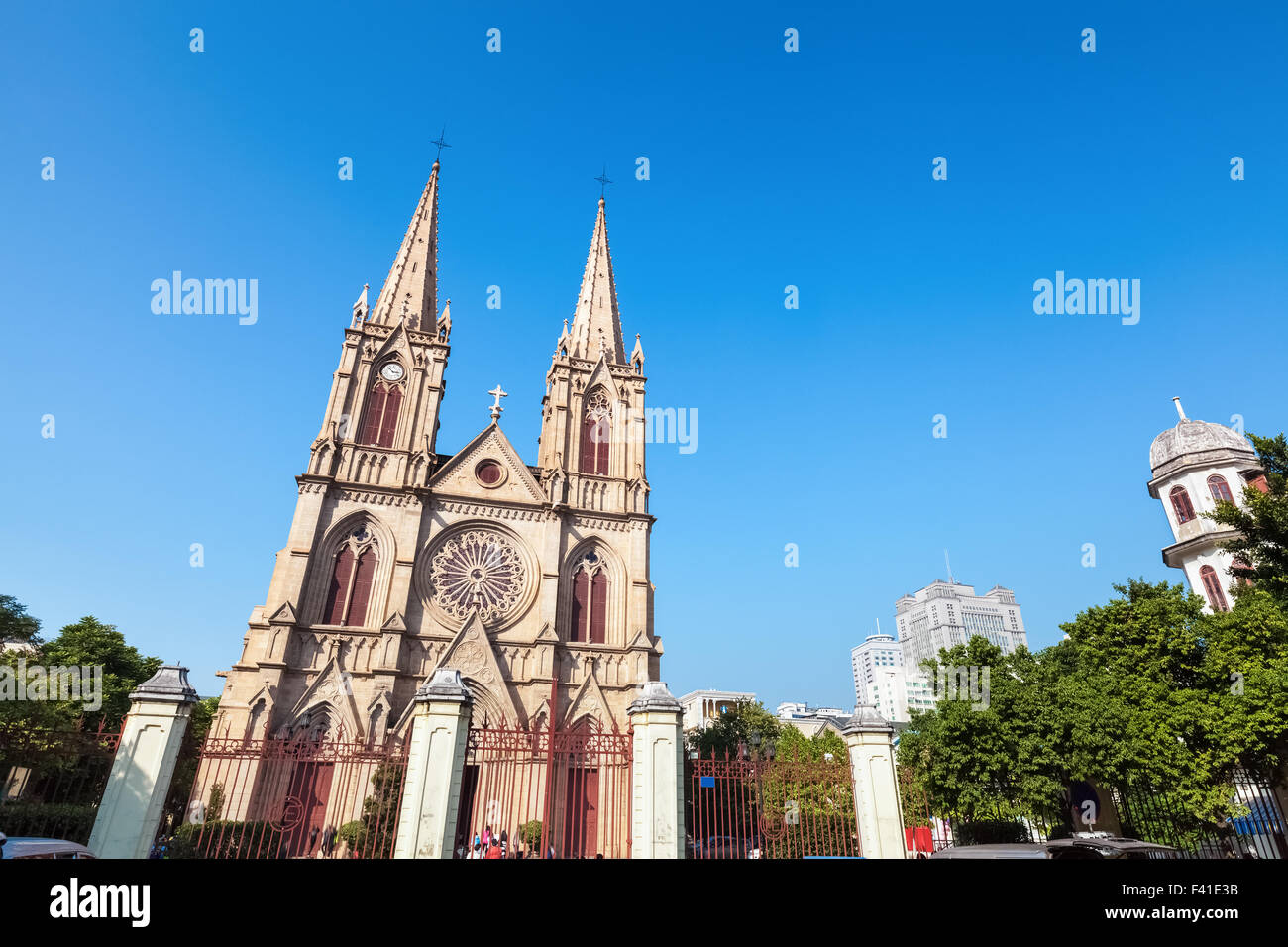 Guangzhou-Shishi-Heilige Herz-Kathedrale Stockfoto