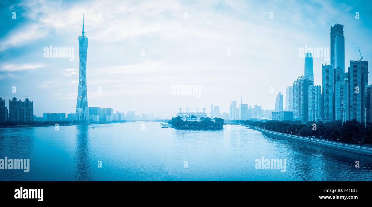 Skyline von Guangzhou Stockfoto