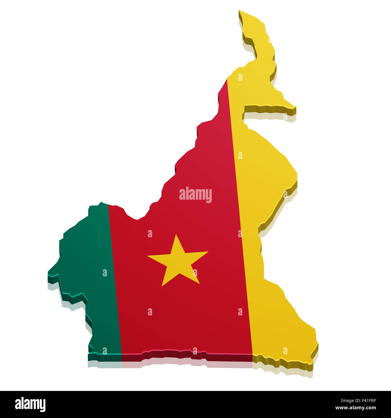 Landkarte Kamerun Stockfoto