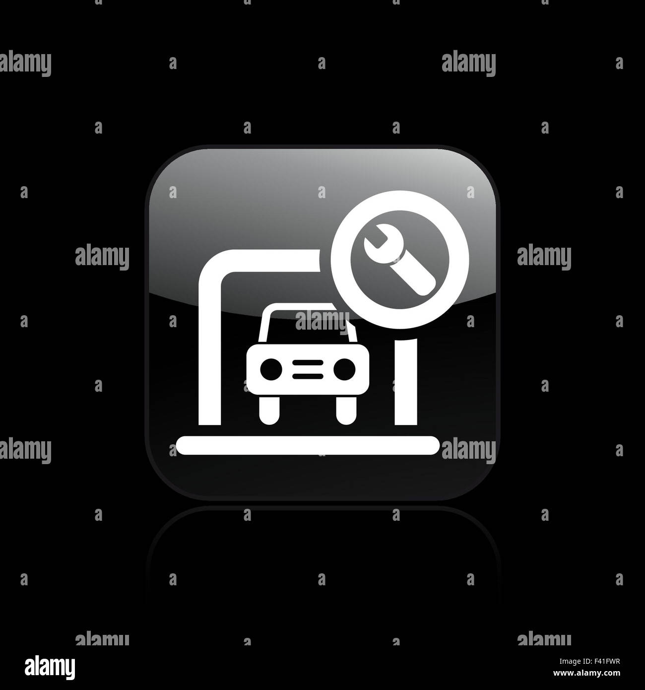 Vektor-Illustration von isolierten Auto Box-Symbol Stockfoto