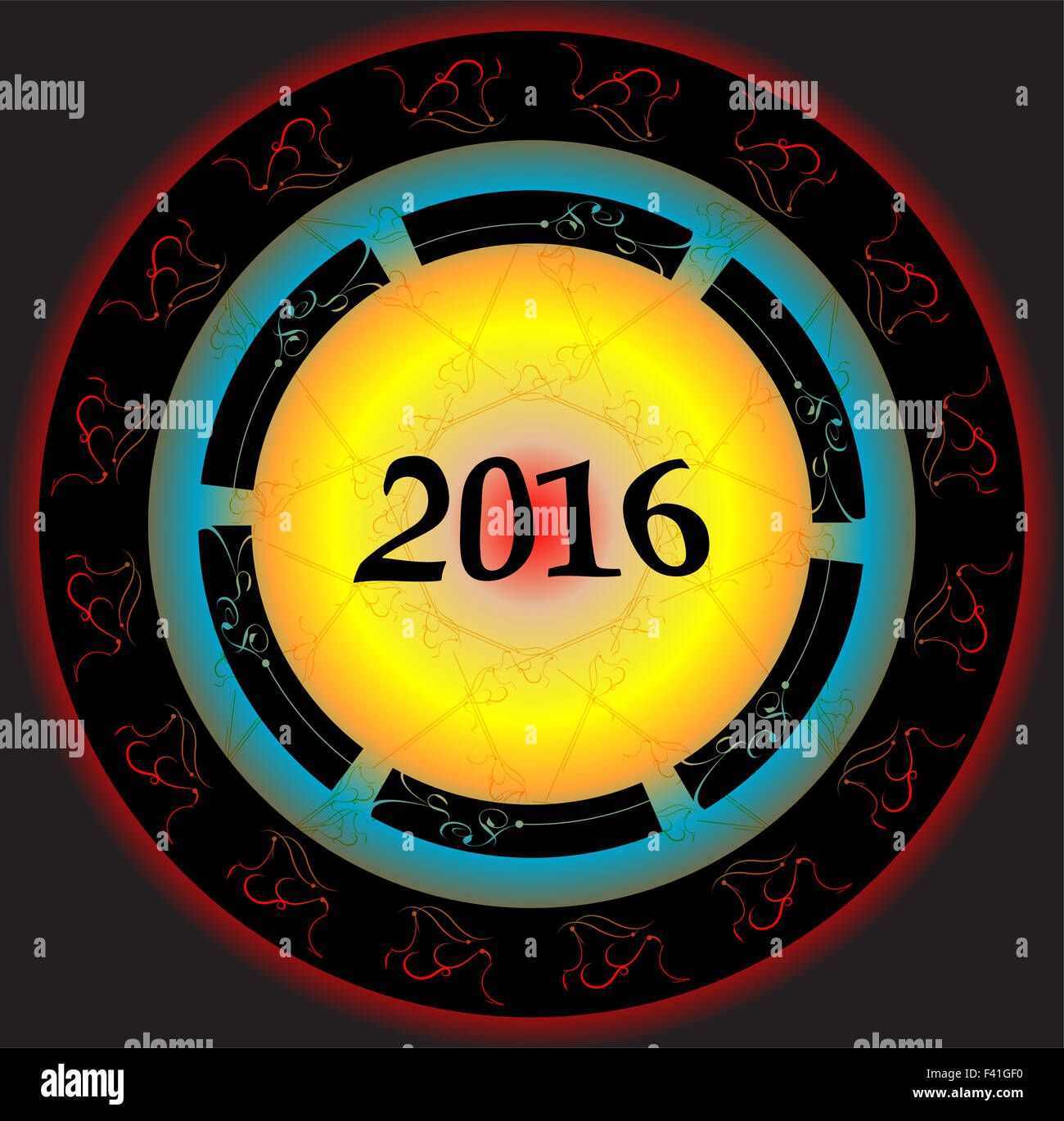 2016 kreative Grußkarte design Stockfoto