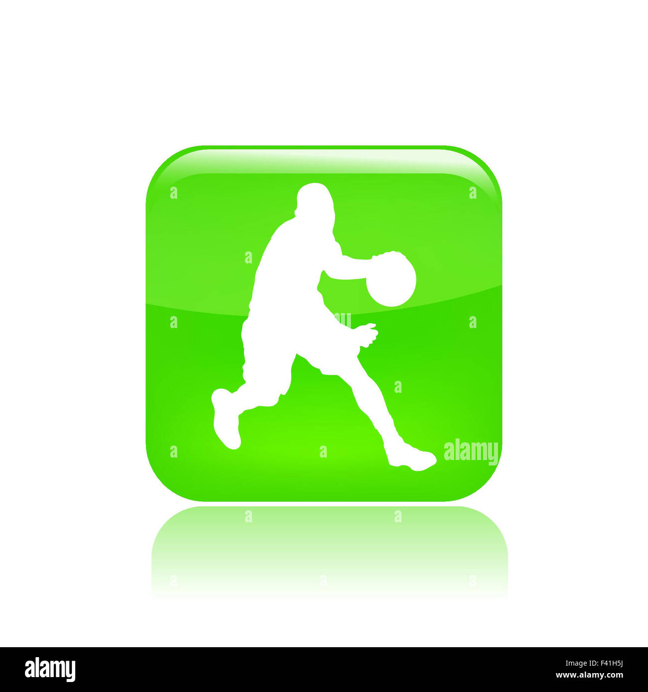Vektor-Illustration der einzelnen Basketball-Ikone Stockfoto