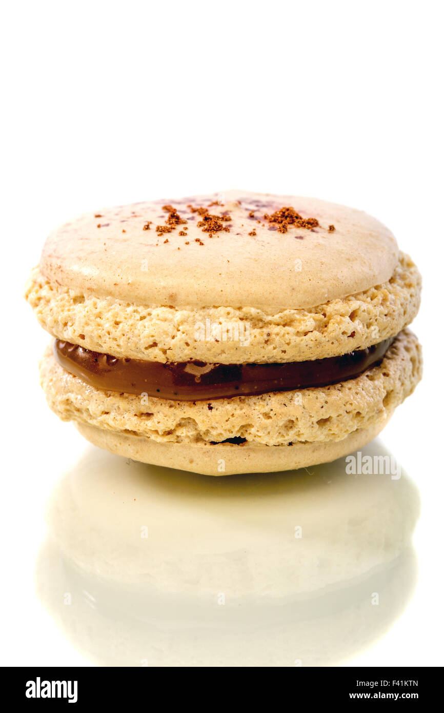 Mandeltorte Macaron Nahaufnahme. Stockfoto