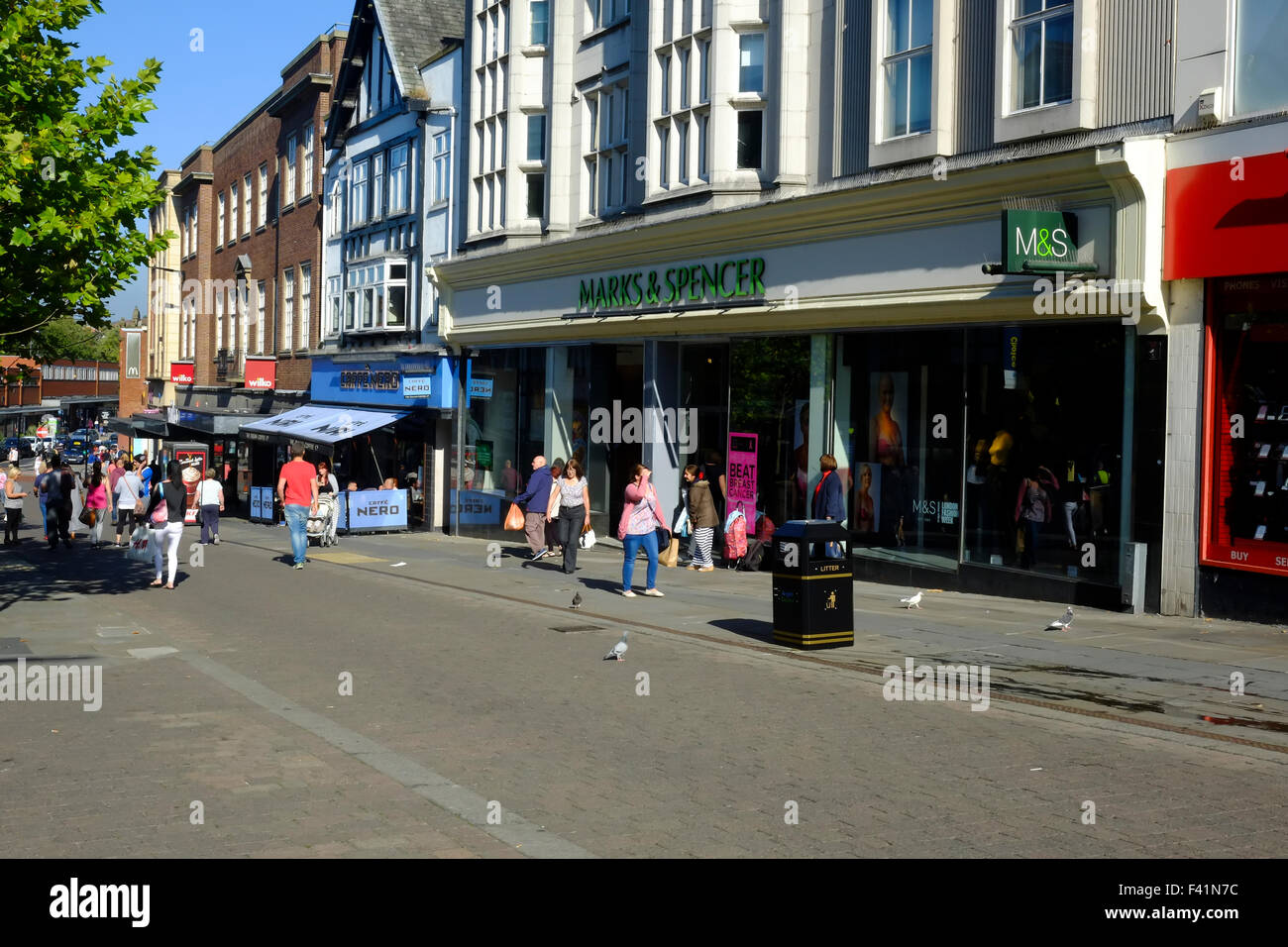 Wigan Stadtzentrum Stockfoto