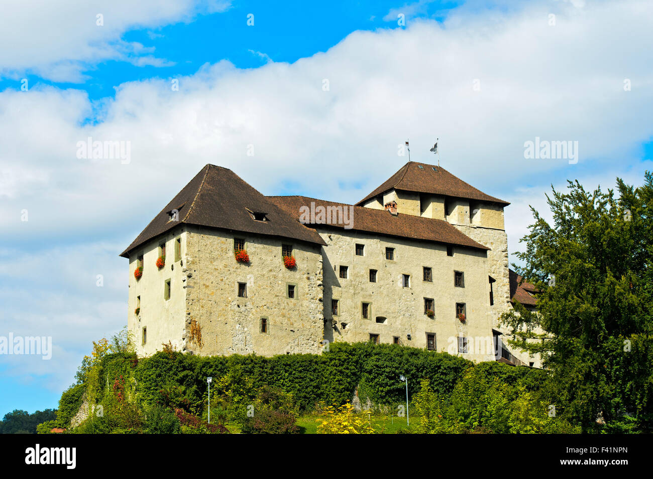 Schattenburg Burg, Feldkirch, Vorarlberg, Österreich Stockfoto