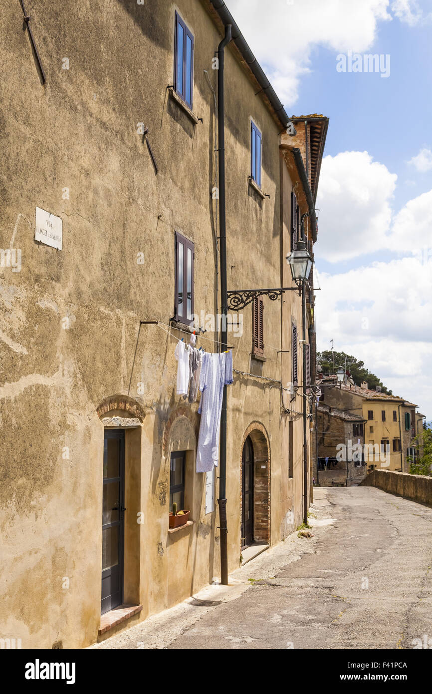 Volterra, Via Lunga Straße, Le Mura, Toskana Stockfoto