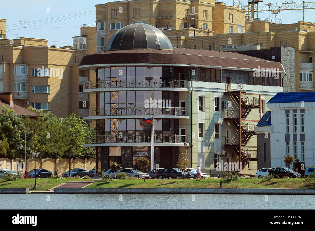 die architektonischen Besonderheiten in Astrachan. Stockfoto