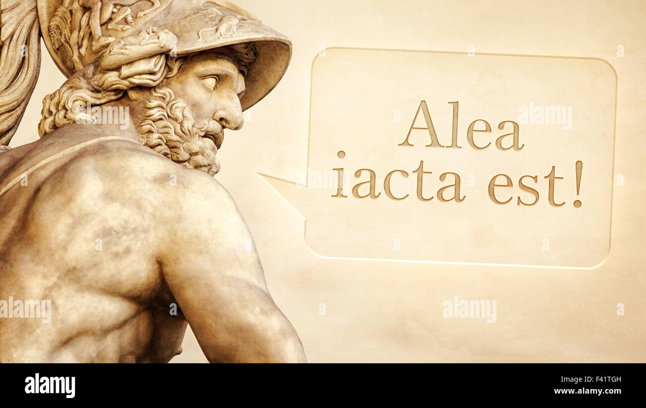Menelaos Statue mit text Stockfoto