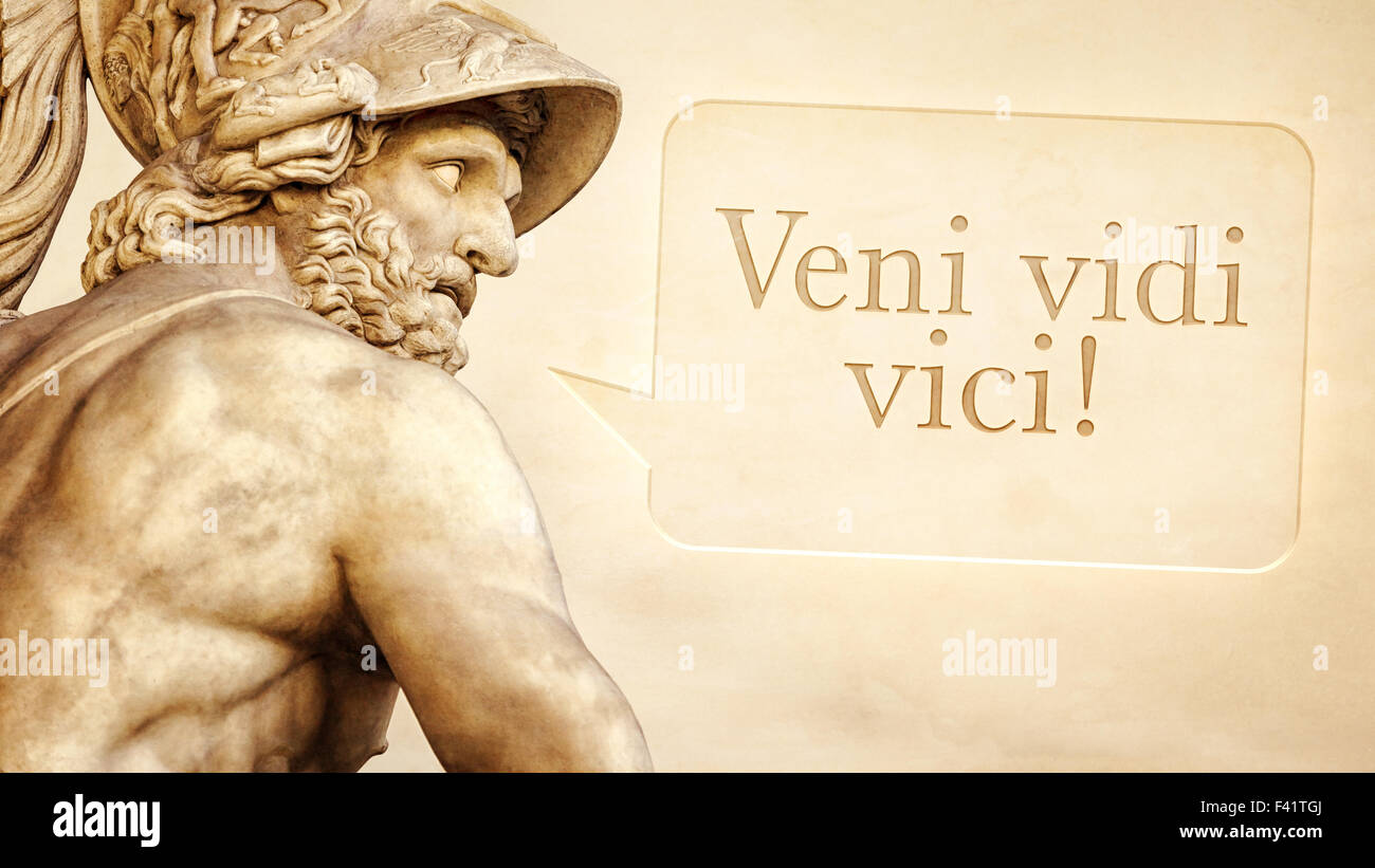 Menelaos Statue mit text Stockfoto