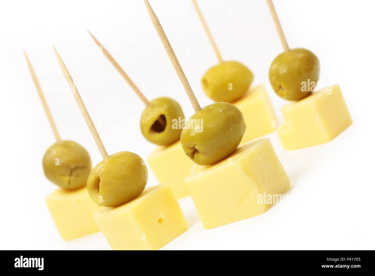 Oliven und Käse Stockfoto
