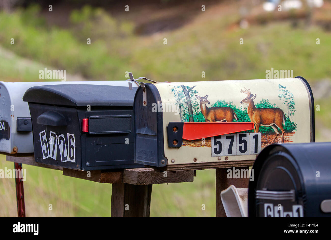 Briefkasten-System in Kalifornien Stockfoto