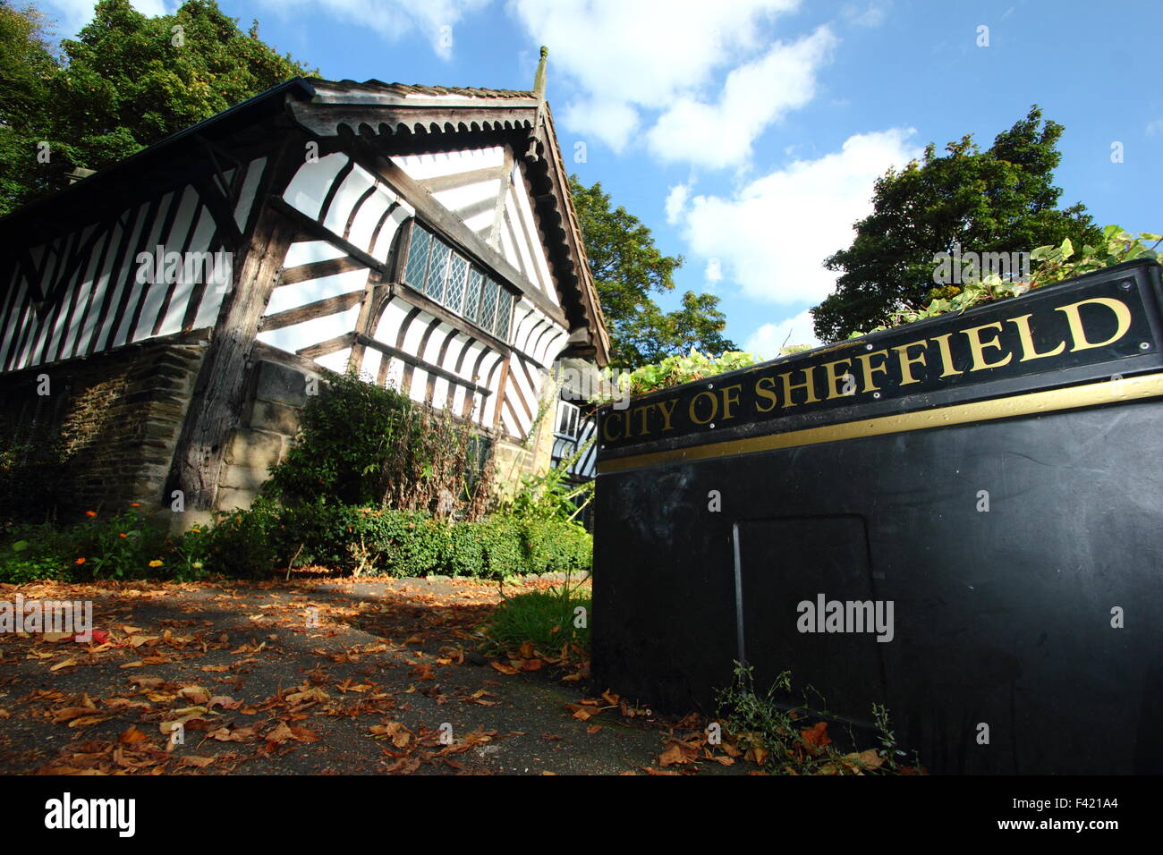 Bishops Haus; ein Fachwerk historisches Gebäude als Museum im Meersbrook Park, Sheffield, South Yorkshire, England UK Stockfoto