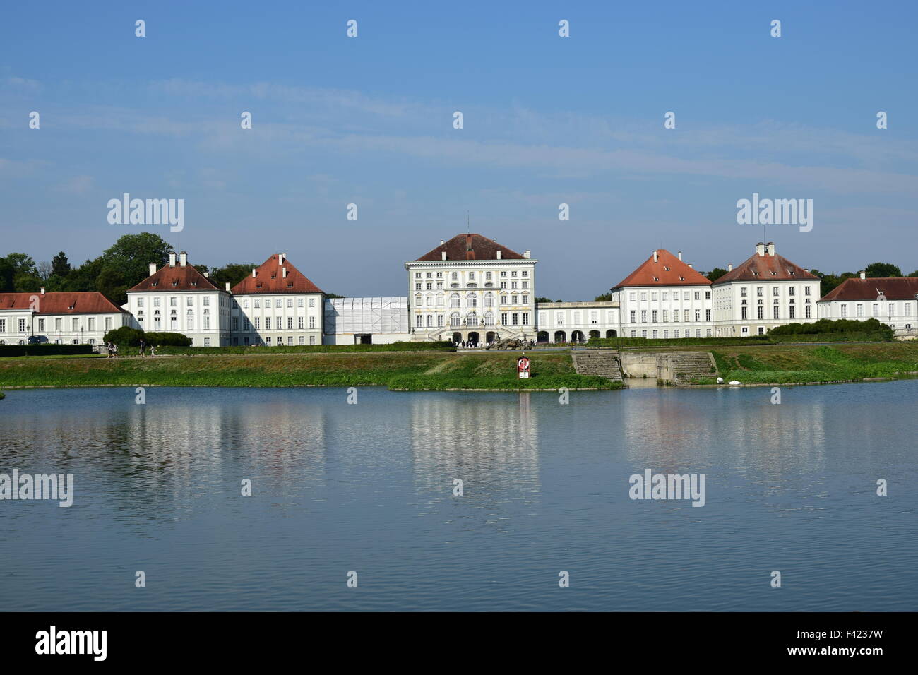 Blick auf Schloss Nymphenburg in München, Bayern, Deutschland Stockfoto
