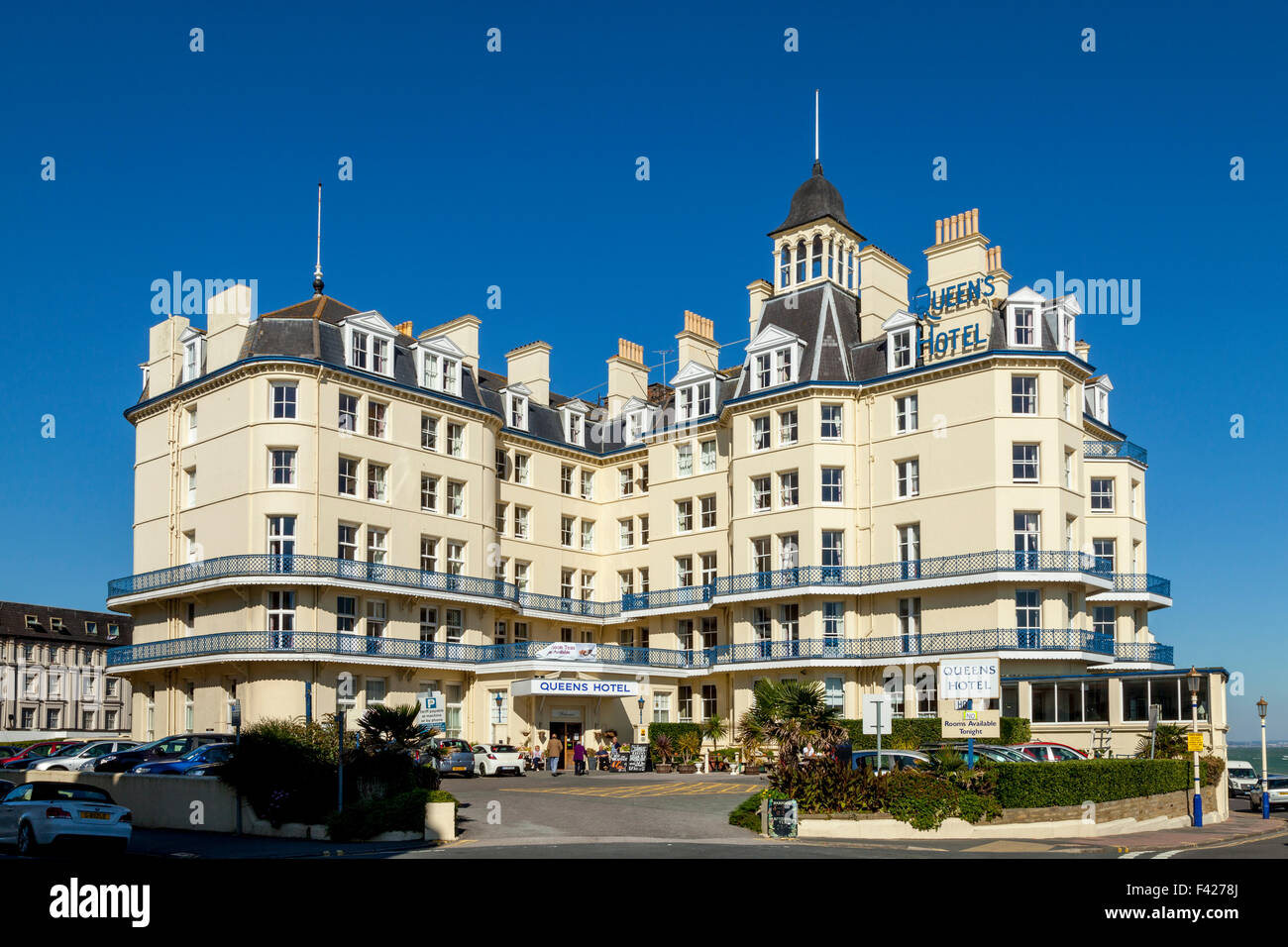 Das Queen Hotel, Eastbourne, Sussex, UK Stockfoto