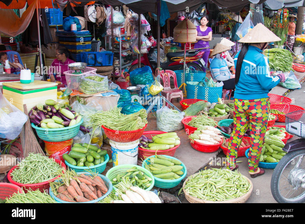 Wochenmarkt in der Stadt Can Tho, Mekong Delta Region, Süd-west-Vietnam, Asien Stockfoto