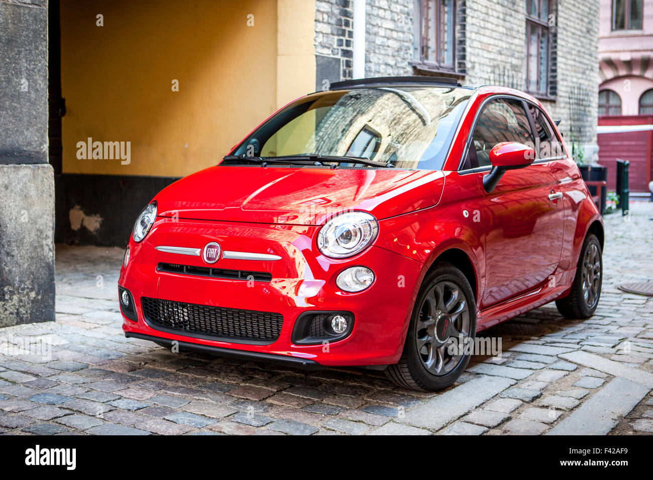 Neue Fiat 500 Stockfoto