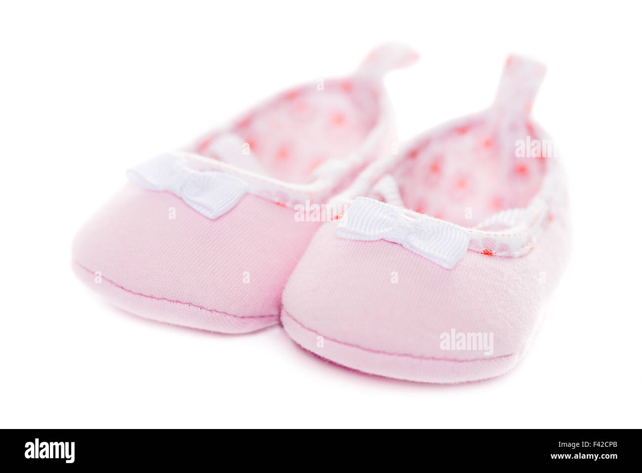 Nahaufnahme rosa Baby-Schuhe Stockfoto