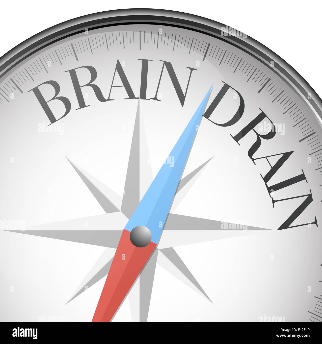 Kompass Brain Drain Stockfoto