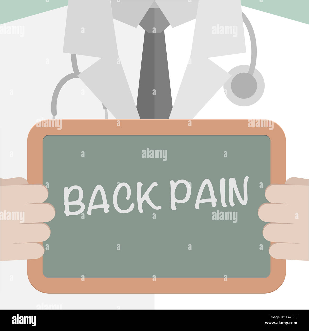 Medical Board Rückenschmerzen Stockfoto
