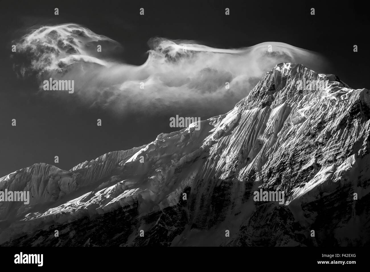 Nigiri, Ansicht von Jomsom, Dorf. Annapurna Circuit Trek. Mustang. Nepal Stockfoto