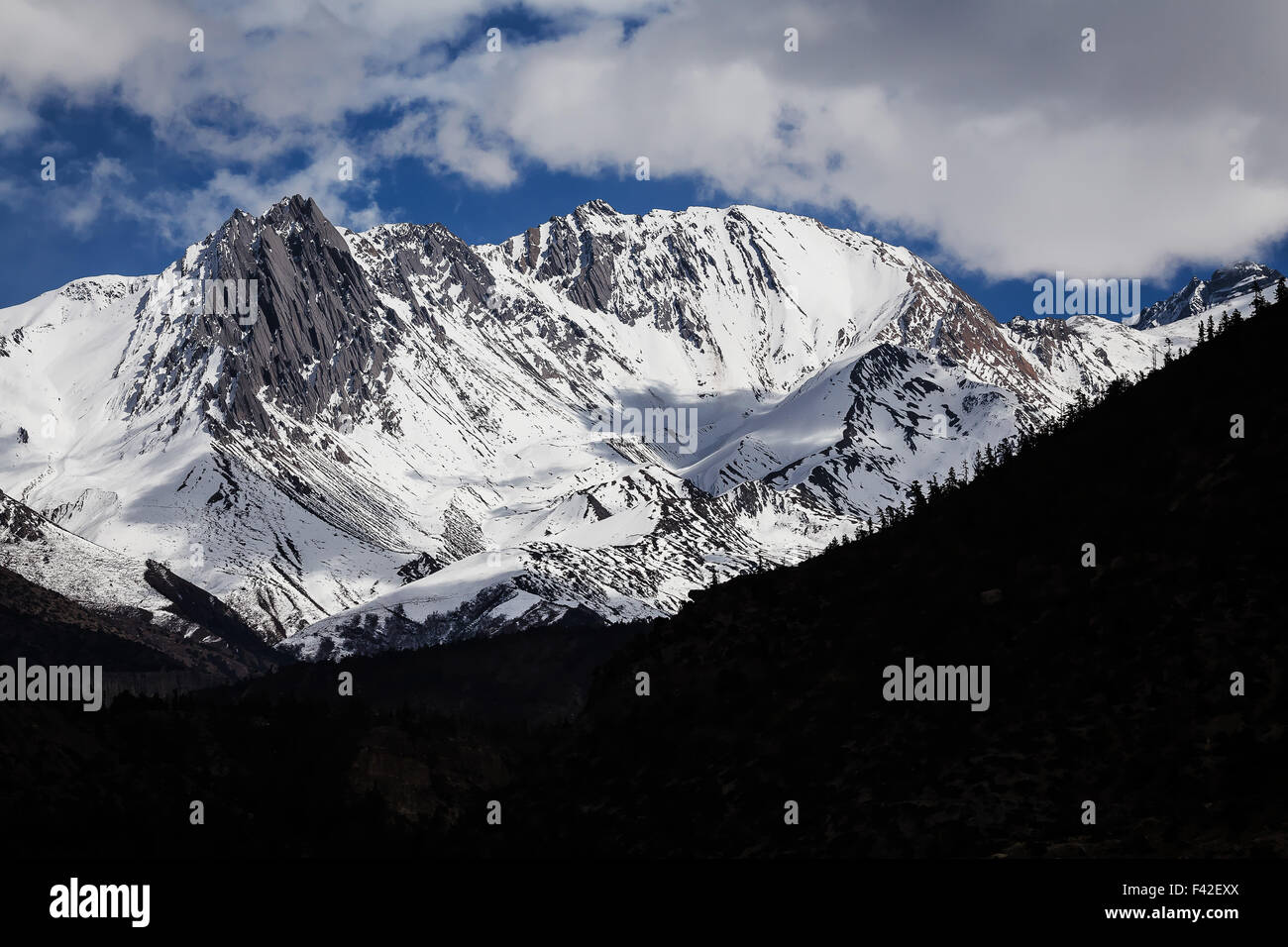 Blick auf Annapurna-Massiv, Nepal. Stockfoto