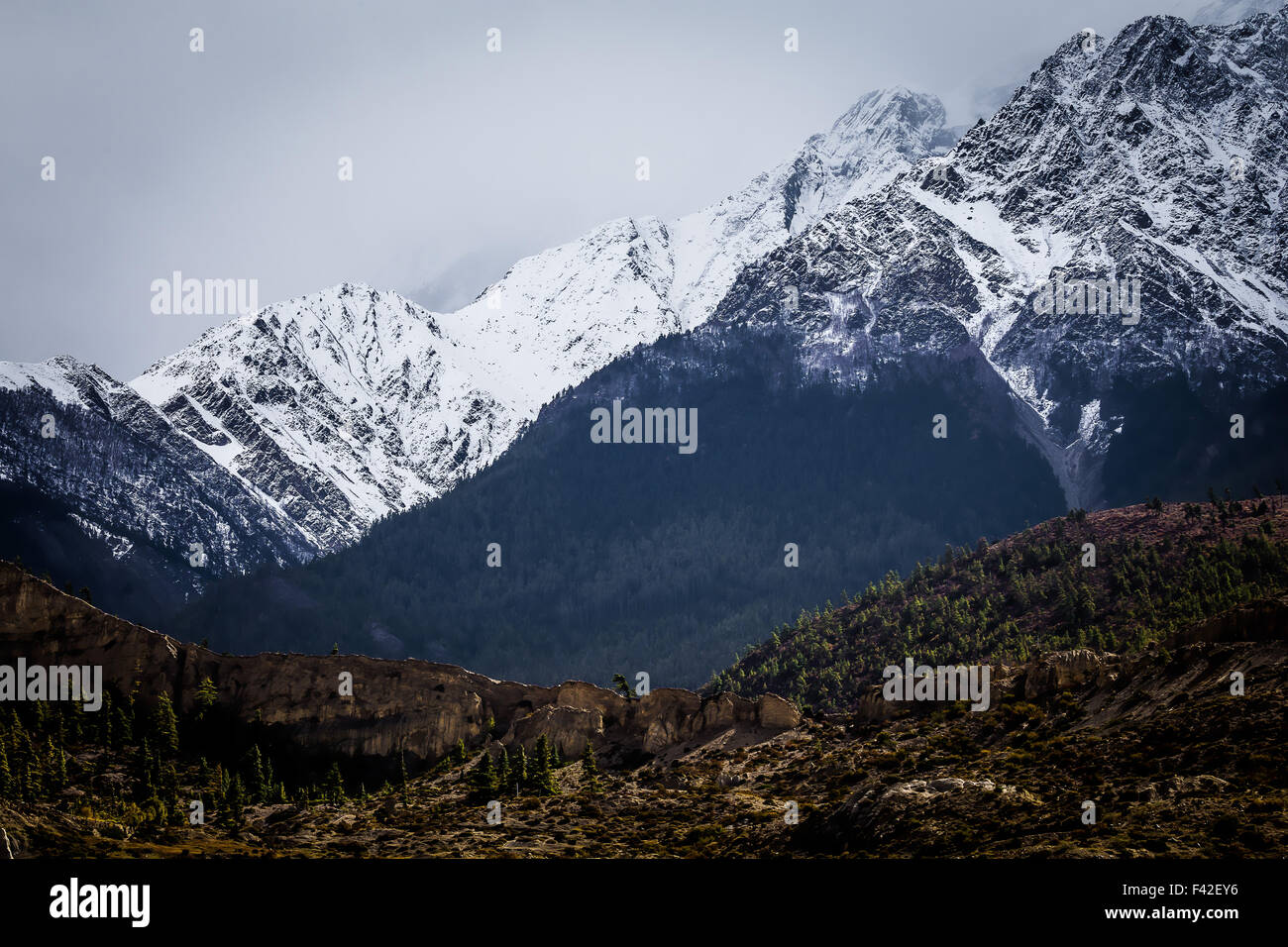 Nilgiri Berge, Nepal Stockfoto