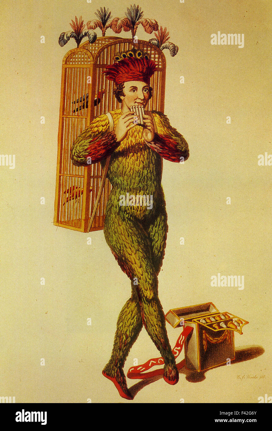 DIE MAGIC FLUTE 1791Oper von Wolfgang Amadeus Mozart. Anfang des 19